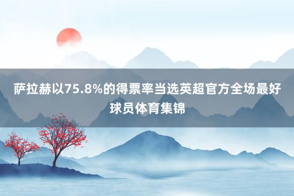 萨拉赫以75.8%的得票率当选英超官方全场最好球员体育集锦