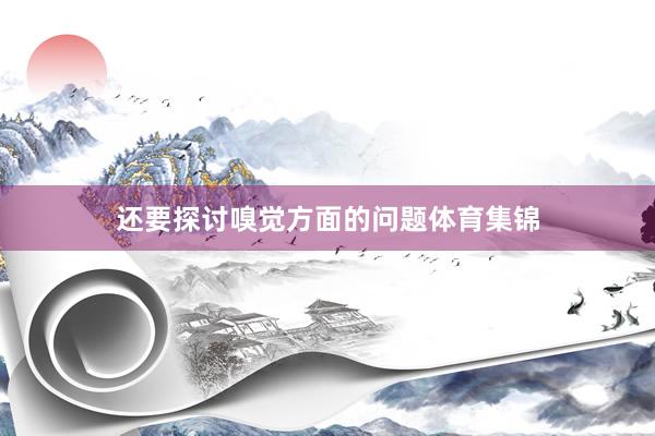 还要探讨嗅觉方面的问题体育集锦